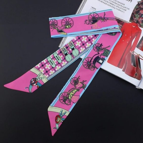 Skinny Handbag Scarves, Hair Ties, Hair Bands - Picture 2 of 2